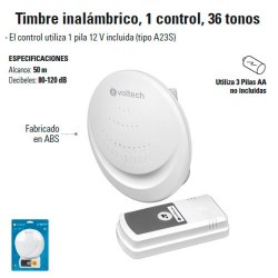 Timbre Inalambrico 1 Control 36 Tonos