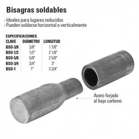 Bisagra Soldable