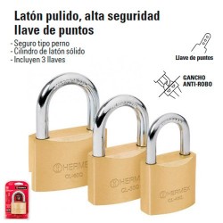 Candados de latón sólido, alta seguridad llave tubular, Candados De Latón