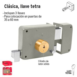 Cerradura Clasica Llave Tetra