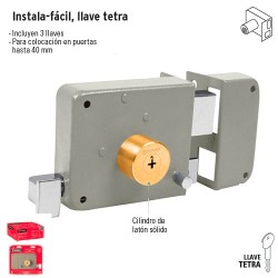 Cerradura Instala-Facil Llave Tetra