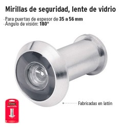 Mirilla de Seguridad Lente de Vidrio