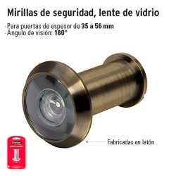 Mirilla de Seguridad Lente de Vidrio