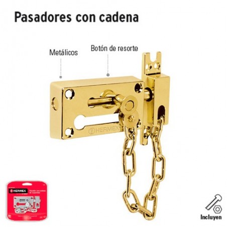 Pasador con Cadena Alta Seguridad