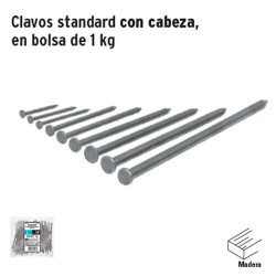 Bolsa con 1 kg de clavo estándar 1 sin cabeza, Fiero