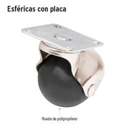 Llanta Esferica con Placa