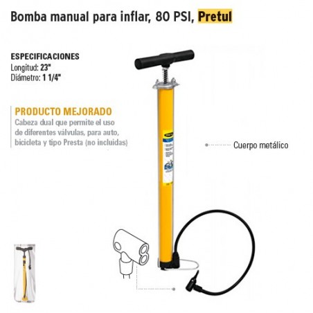 Bomba Manual para Inflar PRETUL