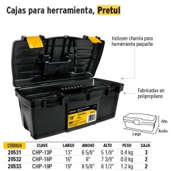 Caja para Herramienta Broches Amarillos PRETUL