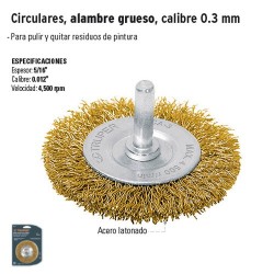 Cardas Circulares Alambre Grueso Calibre 0.3 mm TRUPER