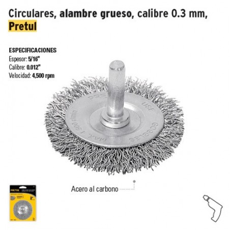 Cardas Circulares Alambre Grueso Calibre 0.3 mm PRETUL