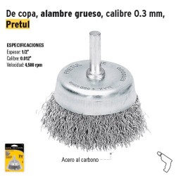 Cardas de Copa Alambre Grueso Calibre 0.3 mm PRETUL