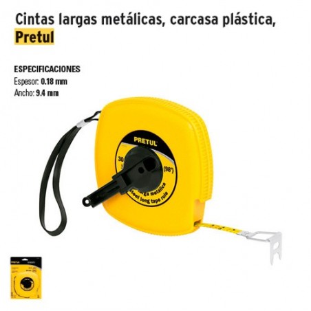 Cinta Larga Metalica Carcasa Plastica PRETUL