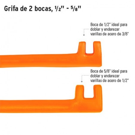 Grifa de 2 Bocas 1/2" - 5/8" TRUPER