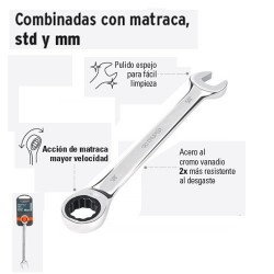 Llave Combinada con Matraca Standard TRUPER