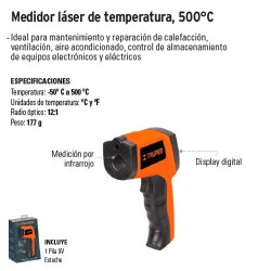Medidor de Temperatura Laser 500 ºC TRUPER