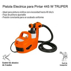 Pistola de pintura eléctrica, 229 W, Pretul