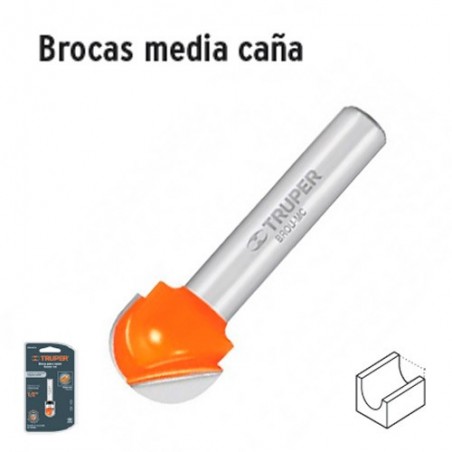 Broca para Router Media Caña TRUPER