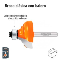 Broca para Router Clasica con Balero TRUPER