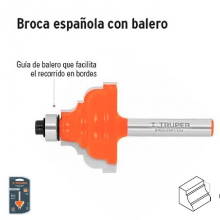 Broca para Router Española con Balero TRUPER