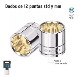 Dados de 12 Puntas Cuadro 3/8" TRUPER