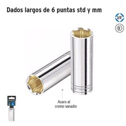 Dados Largos de 6 Puntas Cuadro 3/8" TRUPER