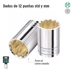 Dados de 12 Puntas Cuadro 1/2" TRUPER