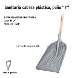 Pala Sanitaria Cabeza Plástica Puño "Y" TRUPER