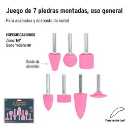 Juego de 7 Piedras Montadas Uso General TRUPER