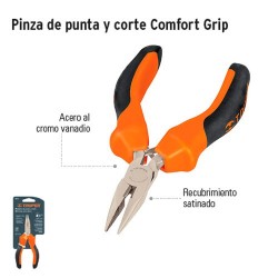 Pinza de Punta y Corte Comfort Grip TRUPER