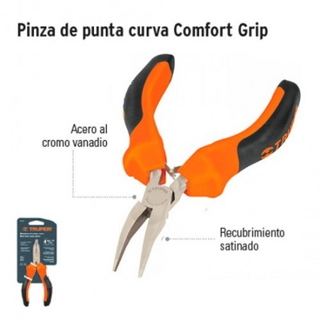Pinza de Punta Curva Comfort Grip TRUPER