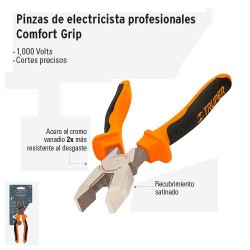 Pinza de Electricista 9" Profesional Comfort Grip TRUPER