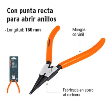 Pinzas con Punta Recta para Abrir Anillos TRUPER