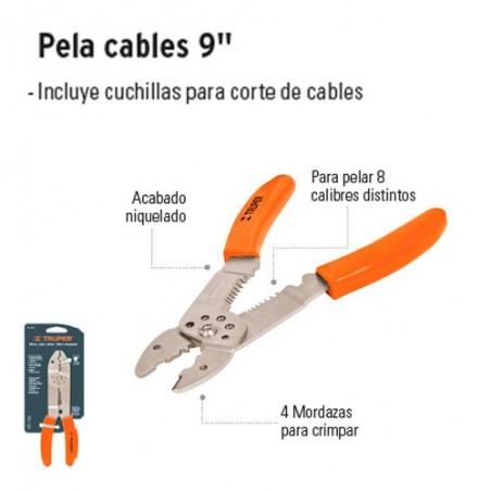 Pinza Pela Cables 9" TRUPER