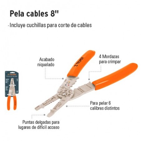 Pinza Pela Cables 8" TRUPER