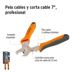Pinza Pela Cables y Corta Cable 7" Profesional TRUPER