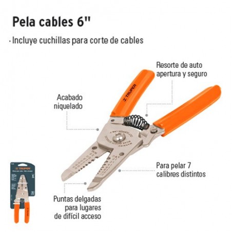 Pinza Pela Cables 6" TRUPER