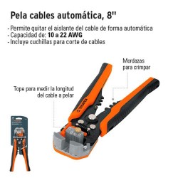 Pinza Pela Cables Automática 8" TRUPER