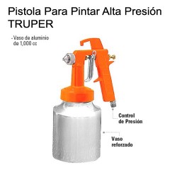 Pistola Para Pintar Baja Presión 50 PSI TRUPER