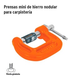 Prensa Mini de Hierro Nodular para Carpinteria TRUPER