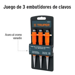 Juego de 3 Embutidores de Clavos TRUPER