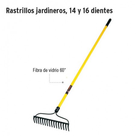 Rastrillo Jardinero 14 y 16 Dientes TRUPER
