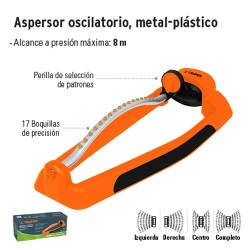 Aspersor Oscilatorio Metal-Plástico TRUPER