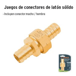 Juego de Conectores de Latón Sólido TRUPER