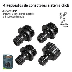 4 Repuestos de Conectores Sistema Click TRUPER