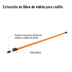 Extensión de Fibra de Vidrio para Rodillo TRUPER