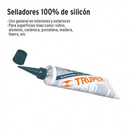 Sellador 100% Silicón 85 g TRUPER
