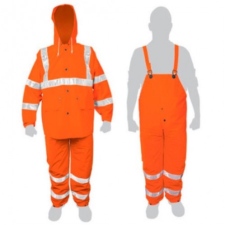 Conjunto Impermeable Naranja con Reflejantes TRUPER