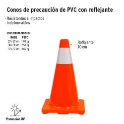 Conos de Precaución de PVC con Reflejante TRUPER