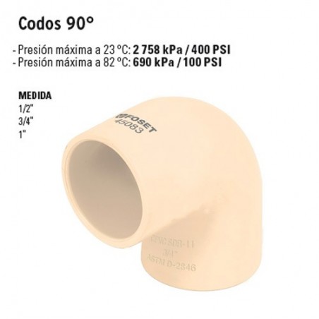 Codo 90º CPVC