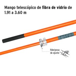 Mango Telescopico de Fibra de Vidrio de 1.91 a 3.60 m TRUPER